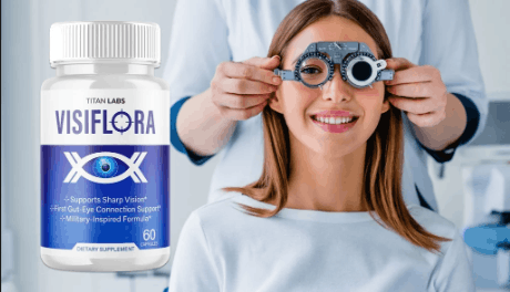 VISIFLORA eye health supplement bottle with vision support ingredients